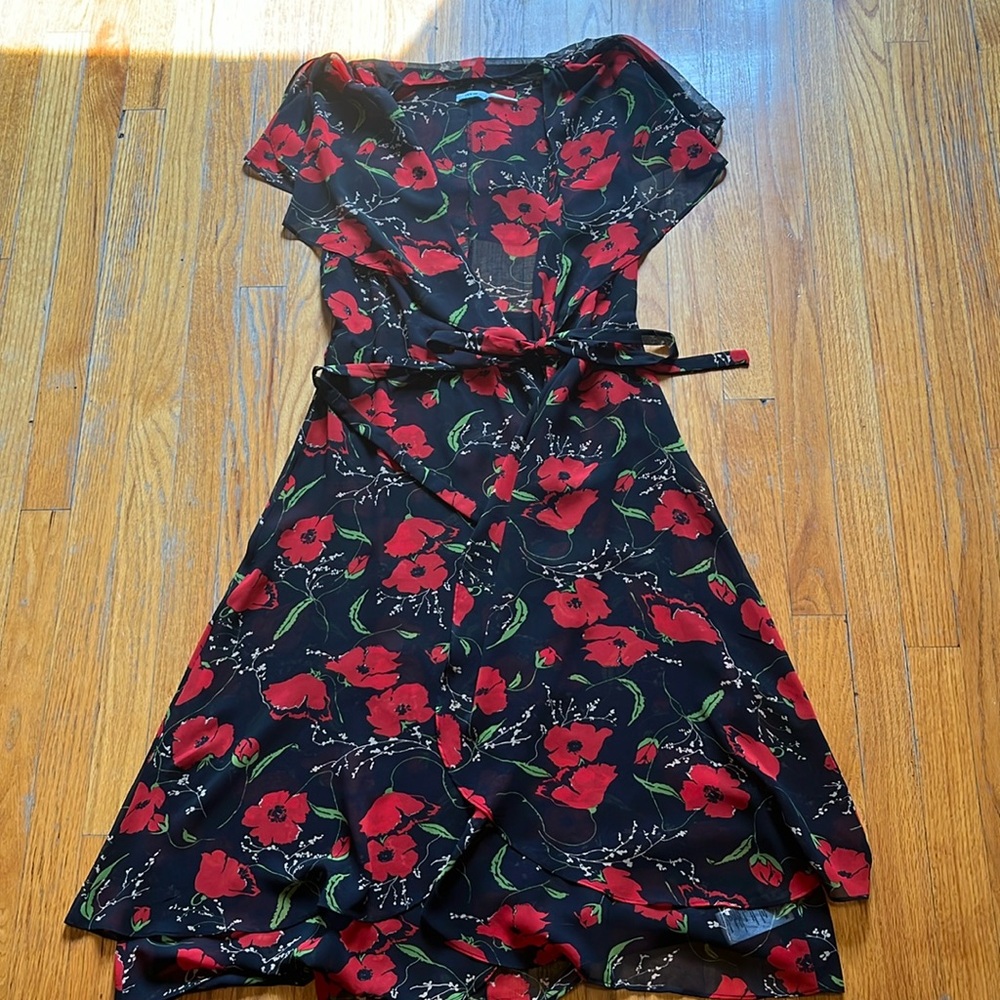 Floral wrap dress